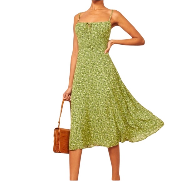 Reformation Dresses & Skirts - Reformation Bran floral midi dress with smocked waist Sz 10 excellent condition